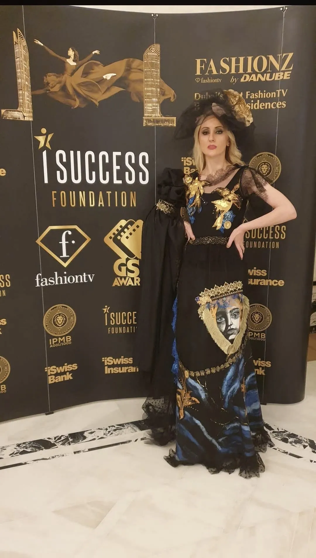 Mihaela's gown on the official red carpet in Cannes, 2023